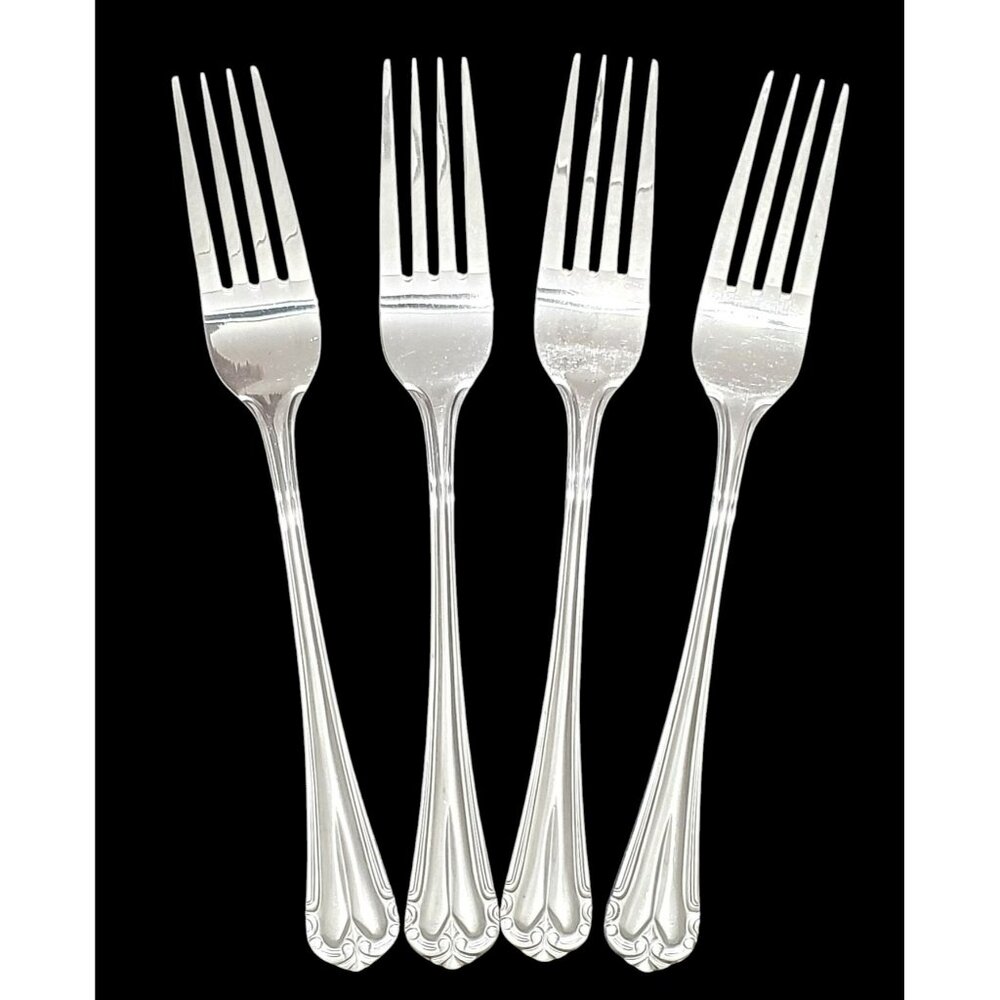 Hampton Silversmiths Katrinka 4 Dinner Forks Stainless Replacement Flatware 215